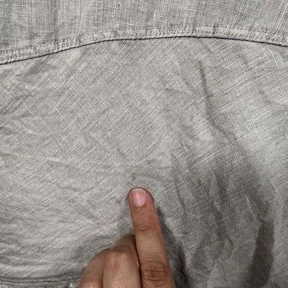 Dylan Gray Linen Sleeveless Dress L Asymmetrical Hem Boho Summer - Picture 5 of 13